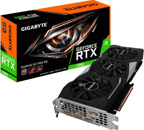 Видеокарта GIGABYTE GeForce RTX 2060 6Gb 192 bit GV-2060 GAMING OC PRO