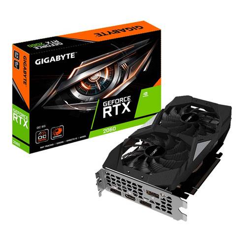 Видеокарта GIGABYTE RTX 2060 GV-N2060OC 6GD 192bits 6GB