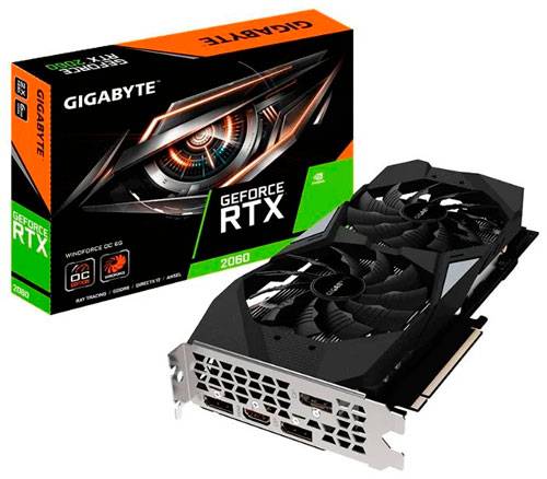 Видеокарта GIGABYTE GeForce RTX 2060 OC WINDFORCE GV-N2060WF2OC 8GD