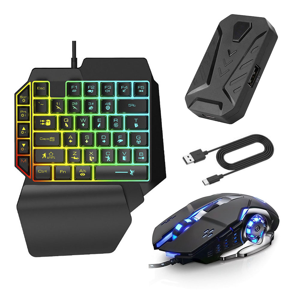 Игровой комплект Mix Pro 4в1 для смартфона клавиатура и мышь