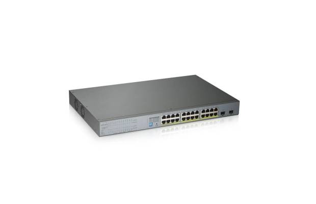 Коммутатор PoE+ для IP-видеокамер ZYXEL GS1300-26HP