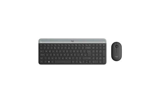 Клавиатура и мышь Logitech MK470 Wireless Slim Graphite
