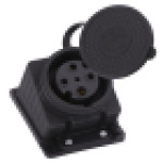 Розетка наружной установки наклонная трехфазная 3Р+Е 3х32А 380V