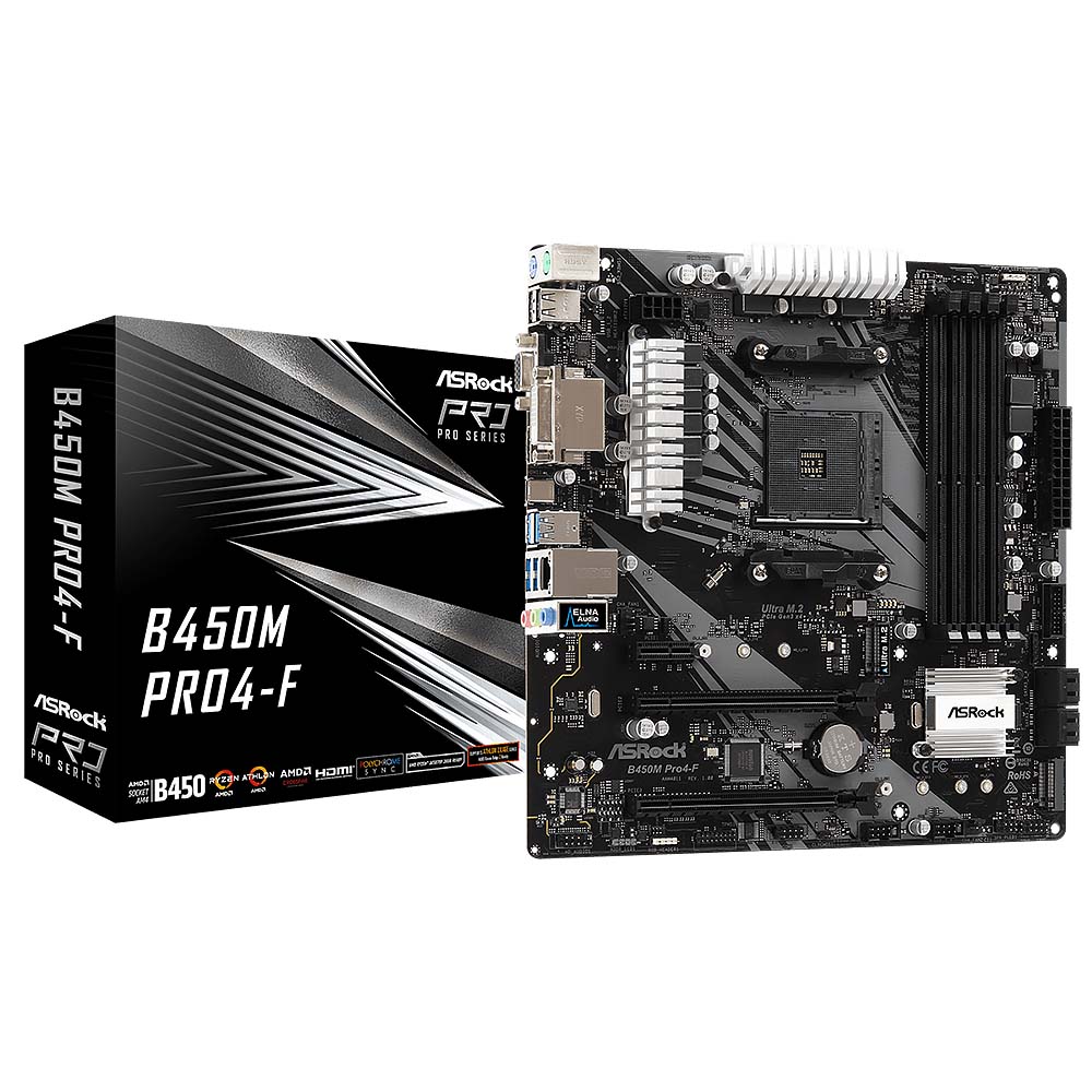 Материнская плата ASRock B450M PRO4-F