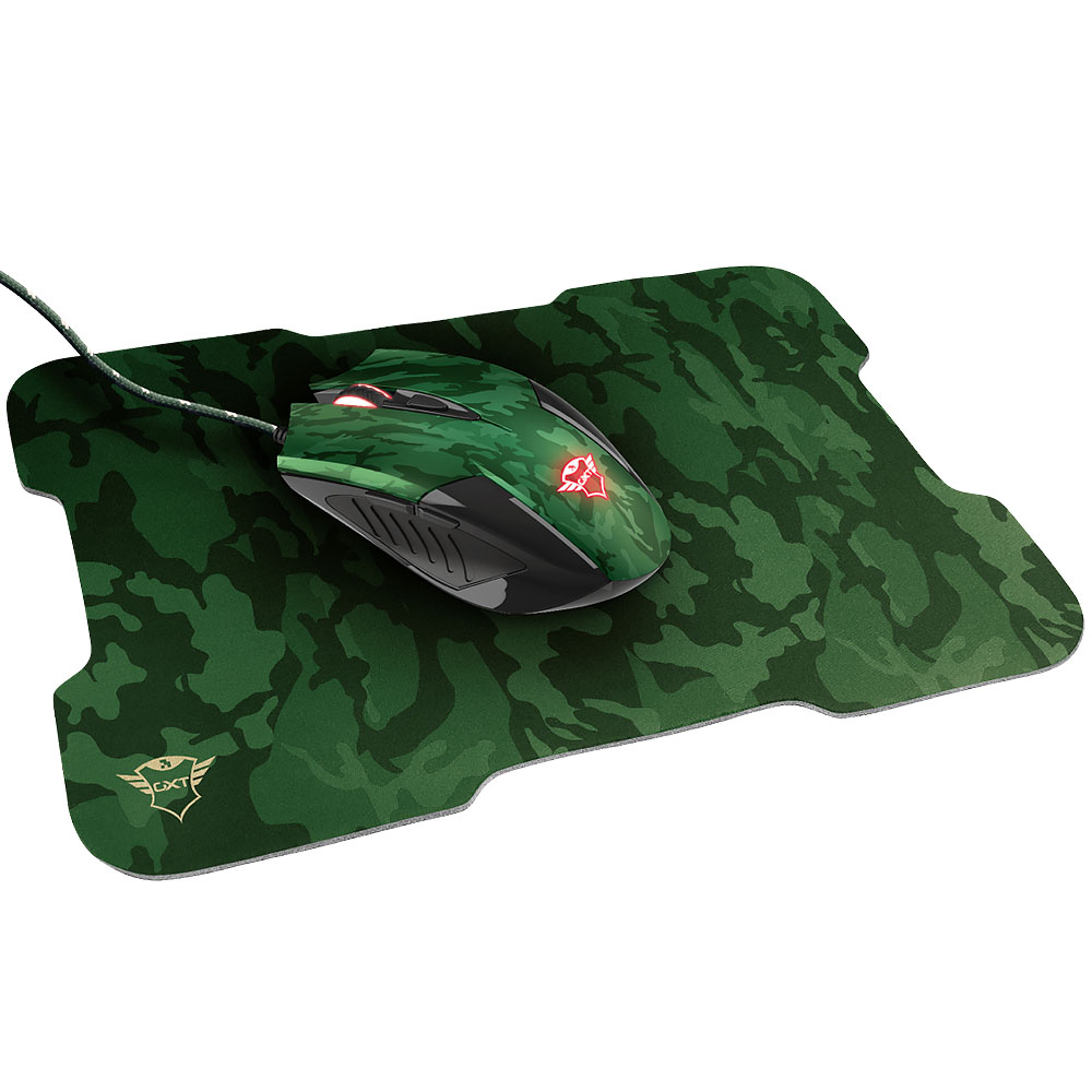 Компьютерная мышь Trust GXT 781 Rixa Camo + коврик