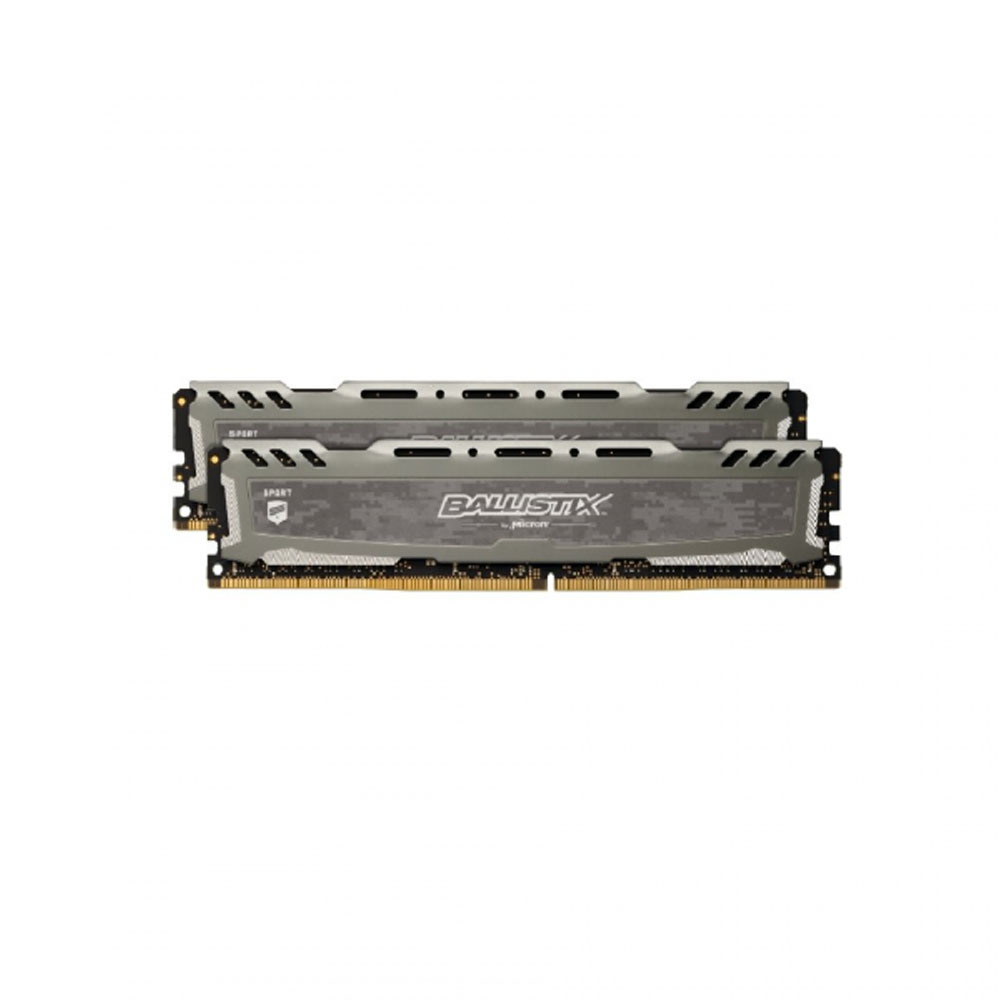 Оперативная память Crucial DDR4 16GB KIT 8GBх2 2666mhz Ballistix Sport LT Gray CL16