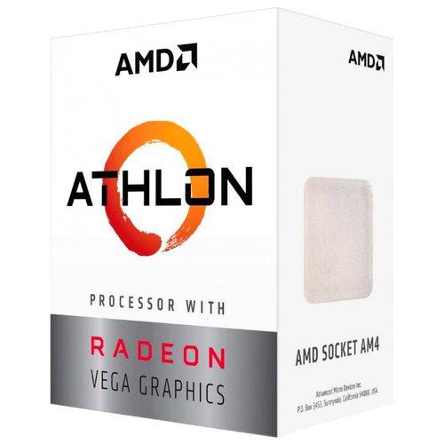 Центральный процессор AMD Athlon™ 200GE-3,2 GHZ, 2 core/4 threads, Radeon™ Vega 3 Graphics, AM4, (YD200GC6M20FB), oem