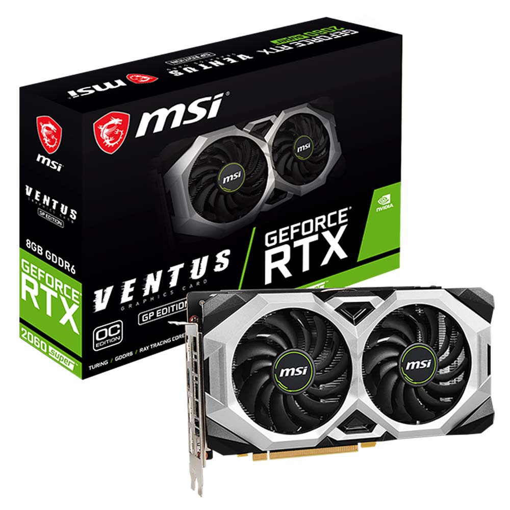 Видеокарта MSI 8GB RTX 2060 SUPER Ventus DDR6 192bit
