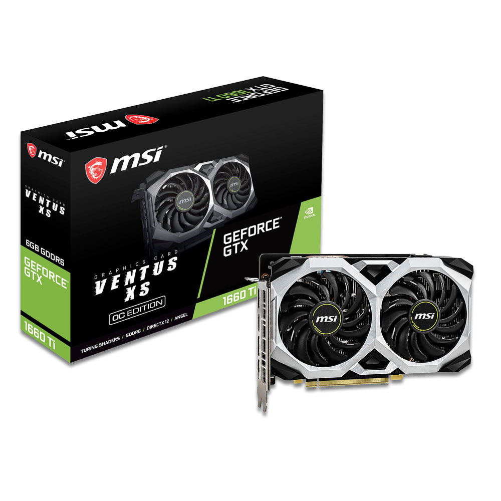 Видеокарта MSI GeForce GTX 1660 Ti 1830MHz PCI-E 3.0 6144MB 12000MHz 192 bit 3xDisplayPort HDMI HDCP VENTUS XS OC