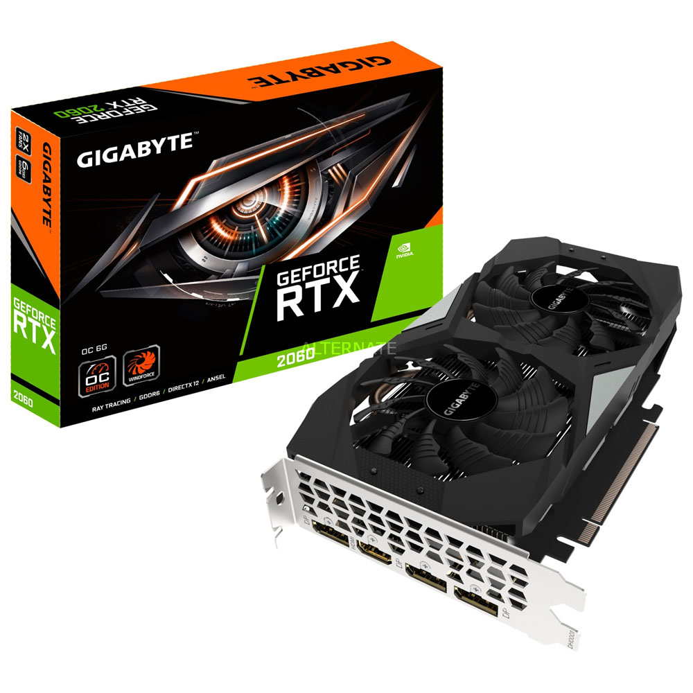 Видеокарта GIGABYTE GeForce RTX 2060 OC 6GB GDDR6 192bit