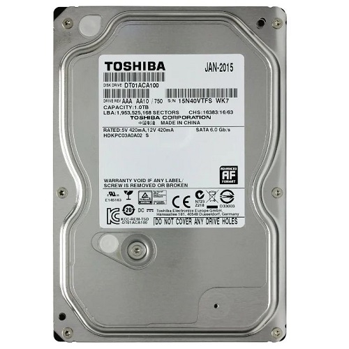 Внутренний жесткий диск HDD Toshiba 1TB DT01ACA100