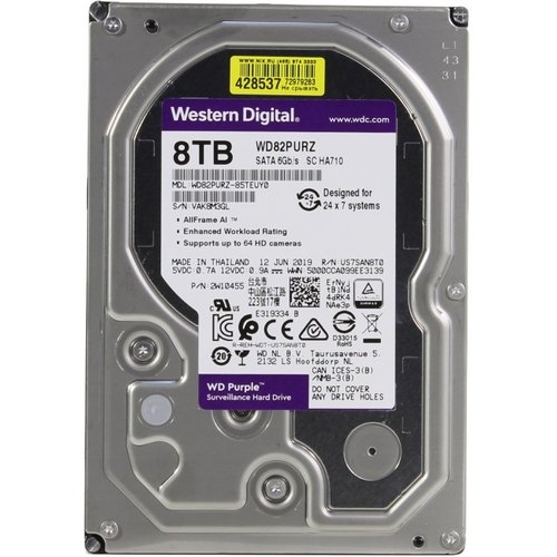 Внутренний жесткий диск Western Digital Purple 8TB WD82PURZ
