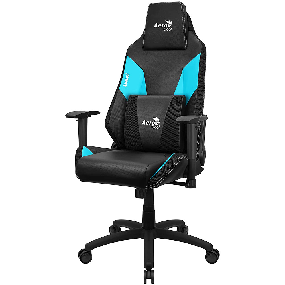 Кресло компьютерное игровое AeroCool Admiral Black-Blue