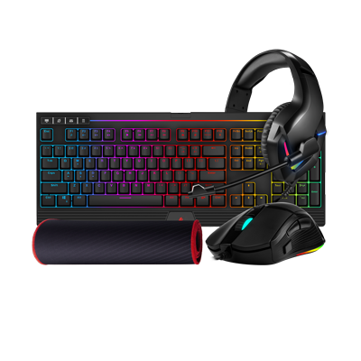 Игровой набор 1stPlayer DK 9.0 4в1 (Клавиатура, мышь, наушники, коврик)